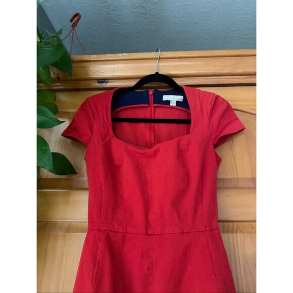 Banana Republic Red Short-Sleeve Sheath Dress - Size 4 - Picture 5 of 12